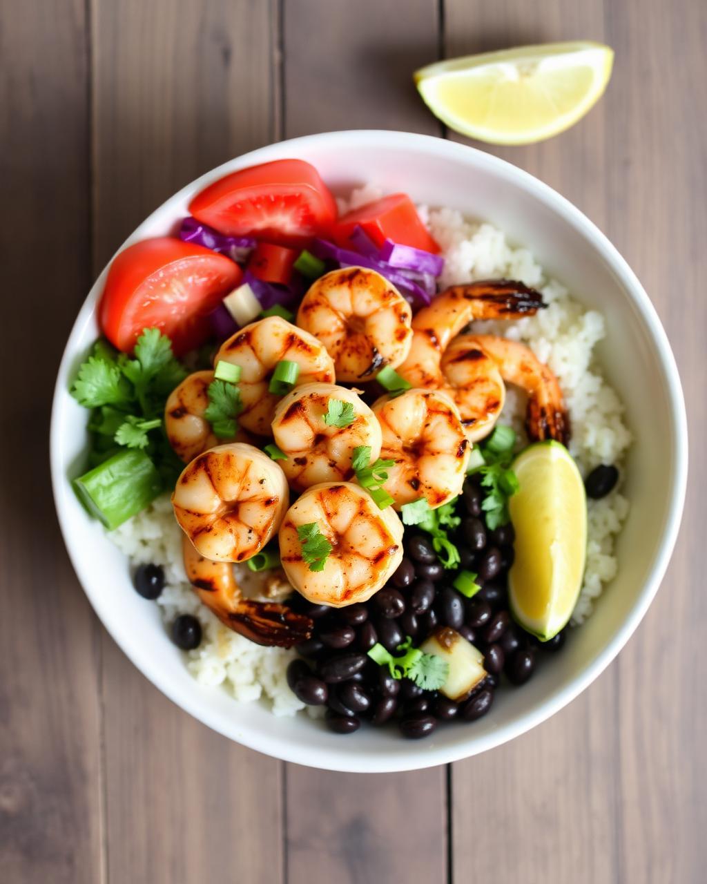 Bowl de Camarão Chipotle Grelhado